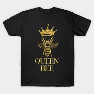 Beautiful Gold Sparkly Queen Bee T-Shirt